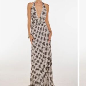 RESA Chelsea Maxi Halter Dress in Eclipse